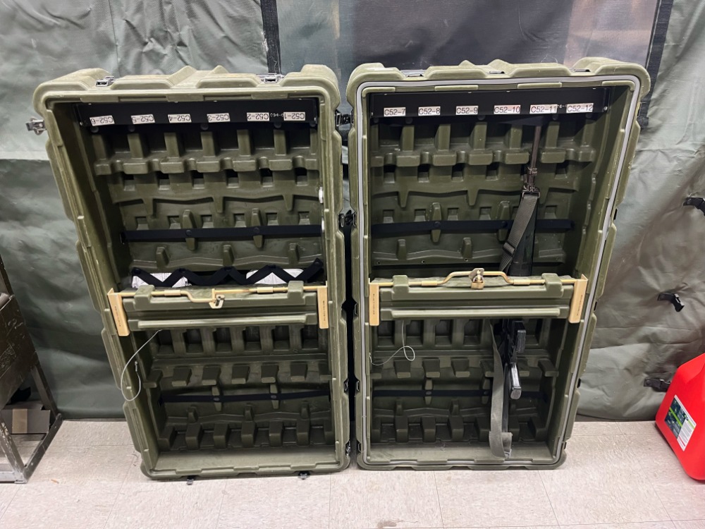 thumbnail image 2 of US Army Surplus Pelican Hardigg Mobile Armory – 12-Rifle Military-Grade Hard Case 2 of 6